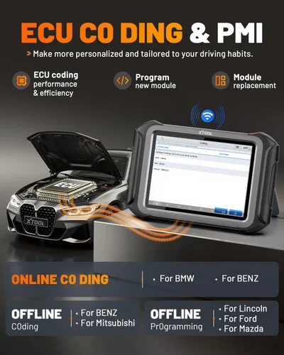 Vista 3 de XTOOL D9S Topology Mapping OBD2 escáner, codificación ECU, PMI, actualización gratuita de 3 años Wireless Bidirectional Automotive Diagnostic Scan
