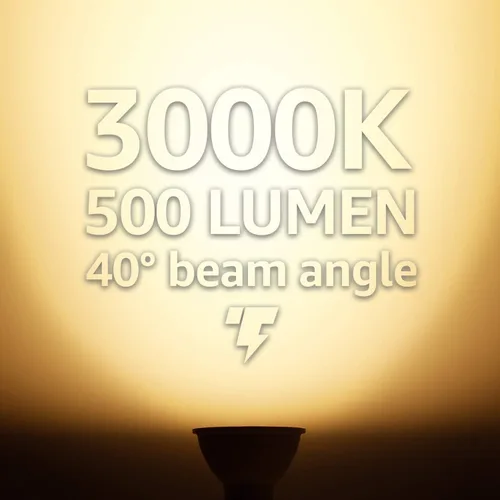 Vista 5 de TORCHSTAR Paquete de 6 bombillas LED GU10 regulables, 3000 K, con Blanco cálido (3000K)