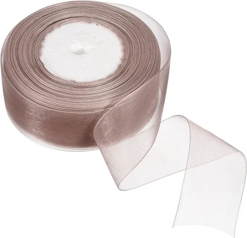 Vista 12 de PATIKIL Cinta de organza transparente de 1-37/64 pulgadas, 50 yardas, 1 rollo de tela decorativa de gasa para envolver regalos, manualidades, ramo