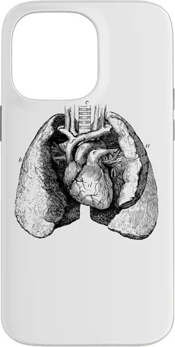 Vista 21 de Human Heart Lungs Anatomy Vintage Medical Anatomical Heart Case for iPhone 17