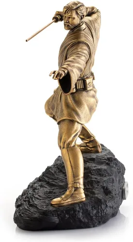 Vista 2 de Royal Selangor Estatua de OBI-Wan de edición limitada de peltre, estatua de Star Wars con licencia