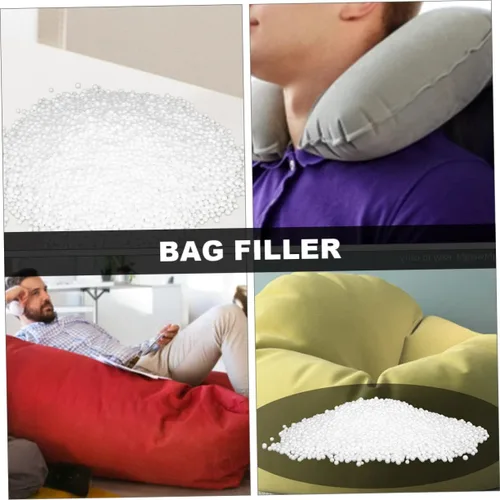 Vista 2 de Holibanna Cuentas de repuesto para puf, 1 paquete de 8.8 onzas de relleno de poliestireno para animales de peluche, almohadas y cojines para sofá