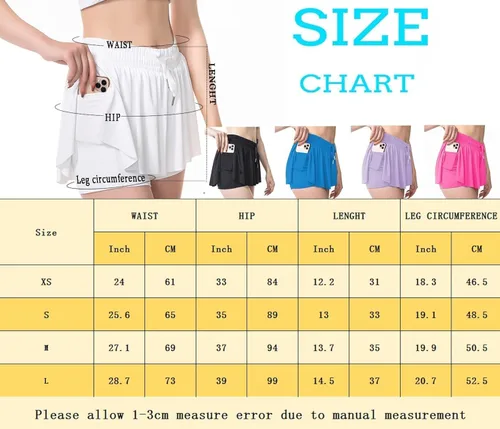 Vista 5 de Pantalones cortos fluidos, 2 en 1, con diseño de mariposa, pantalones cortos atléticos de cintura alta para mujer, entrenamiento, ciclismo, correr