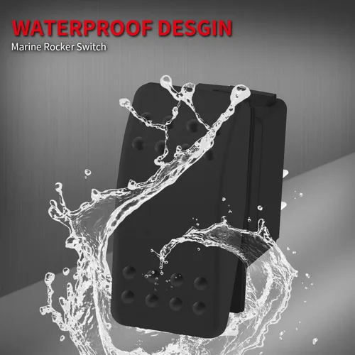 Vista 5 de DaierTek Interruptor Basculante Marino 12V Interruptor de Palanca Impermeable 12 Voltios 20A SPST 2 Pines ON/OFF Heavy Duty para Barco RZR RV