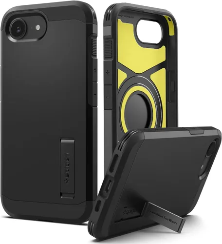 Vista 28 de Spigen Tough Armor MagFit Funda Diseñada para iPhone 15 (2023) [Soporte] [Protección de Grado Militar] Compatible con MagSafe - Negro