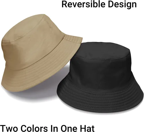 Vista 18 de PFFY Bucket Hat for Women Men Cotton Summer Sun Beach Fishing Cap