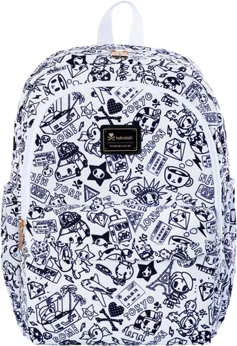 Vista 9 de Tokidoki Mochila con llavero Unicorno linda mochila de viaje para laptop para mujer, bolsa casual, mochila ligera, mochila de día