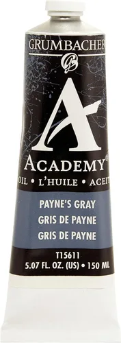 Vista 6 de Grumbacher Academy Pintura al óleo, 1.3 fl oz/1.25 oz, gris Payne Azul cobalto