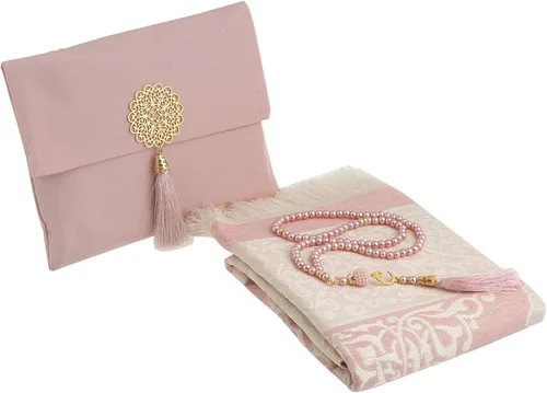 Vista 13 de Prien Alfombra de oración musulmana con Tasbih y bolsa portátil, regalo musulmán para mujeres y hombres, caja islámica Mubarak, juego de regalos