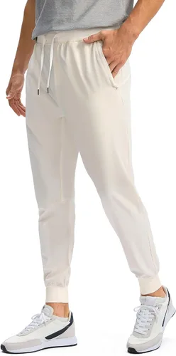 Vista 2 de Pudolla Pantalones deportivos para hombre con bolsillos con cremallera, pantalones deportivos ligeros para entrenamiento, gimnasio, correr, golf