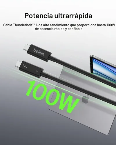 Vista 3 de Belkin Cable Thunderbolt 4, 1M, pasivo