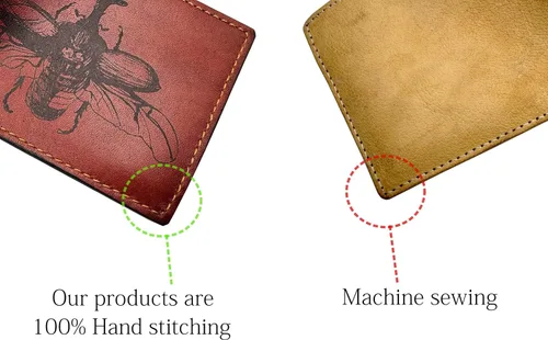 Vista 16 de Billetera vintage hecha a mano para hombre – Cuero auténtico plegable con grabado de mapa, regalo personalizable, Castaño, medio, Billetera plegable