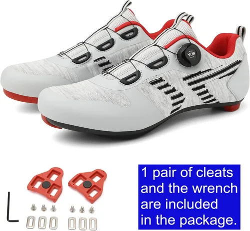 Vista 6 de Zapatos de ciclismo unisex compatibles con Peloton Bike Road Biking Shoes Peleton para hombre y mujer, zapatos de ciclismo para interior con aspecto