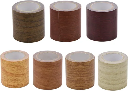 Vista 7 de Papel tapiz de vinilo autoadhesivo de 2 pulgadas x 15 pies, despegar y pegar, impermeable, de grano de madera de roble, calcomanías de pared