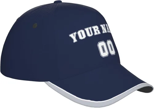 Vista 3 de Gorra de fútbol personalizada, ajustable, número de nombre personalizado, para fanáticos del fútbol, regalos para hombres, mujeres y jóvenes