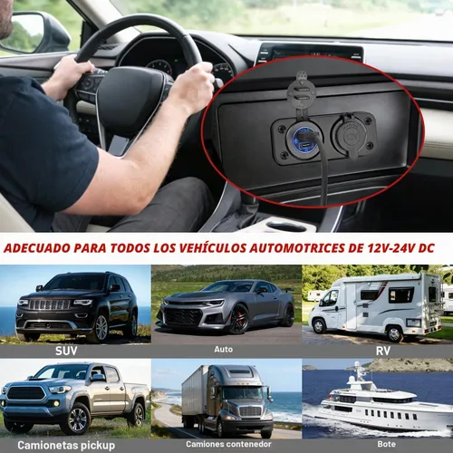 Vista 10 de Nilight QC 3.0 Cargador USB y Enchufe de Encendedor de Cigarrillos Precableado 12V-24V para Coches y Camiones