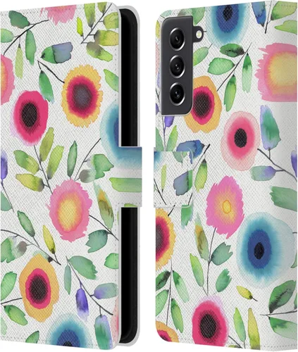 Vista 271 de Head Case Designs Officially Licensed Ninola Ditsy Flowers Yellow Nature Bold Leather Wallet Case Compatible with Samsung Galaxy A07 4G