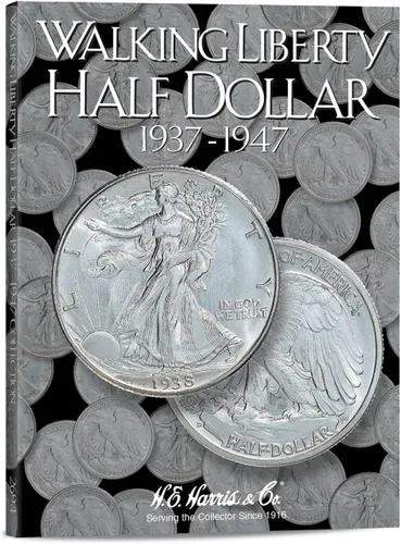 Vista 8 de H.E. Harris & Co. Carpeta de monedas de medio dólar de EE.UU. Walking Liberty 1916 – 1936 # 2693
