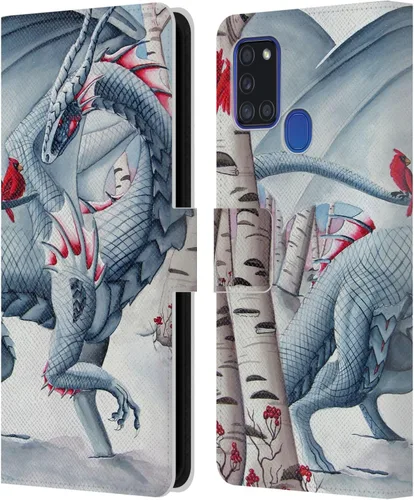 Vista 260 de Head Case Designs Officially Licensed Carla Morrow Galactic Entrancement Dragons Leather Wallet Case Compatible with Samsung Galaxy A07 4G