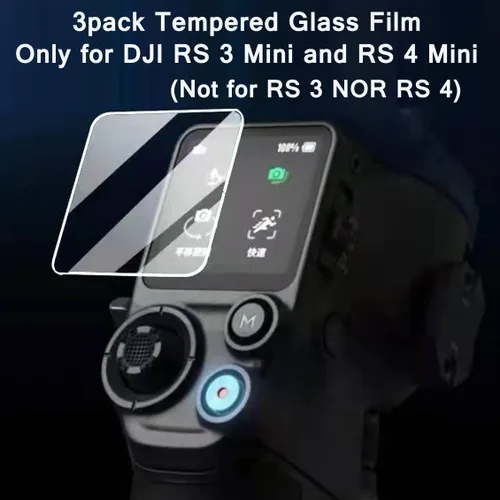 Vista 2 de Protector de pantalla para DJI RS 3 Mini RS 4 Mini, vidrio templado antiarañazos Clera Hard Protector Film Shield Cover (3 unidades)