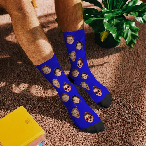Vista 9 de Artsadd Calcetines personalizados Divertidos calcetines personalizados con imagen Regalos para hombres, papá, Día del Padre, cumpleaños