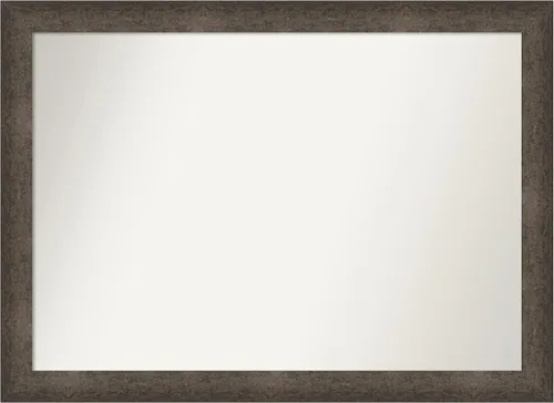 Vista 1117 de Amanti Art Espejo de pared personalizado no biselado (25 x 25 pulgadas), marco de bronce acentuado, varios tamaños personalizados, espejo de baño