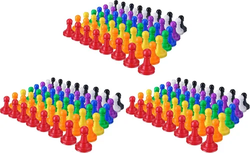 Vista 8 de Zonon 64 piezas de juegos de mesa, piezas de ajedrez de plástico multicolor, 1 pulgada a granel para tablero de componentes de mesa, accesorios