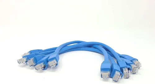Vista 14 de MICRO CONNECTORS Cable de conexión ultradelgado Cat6A de 1 pie de 28 AWG, color azul (E09-001BL-SLIM)