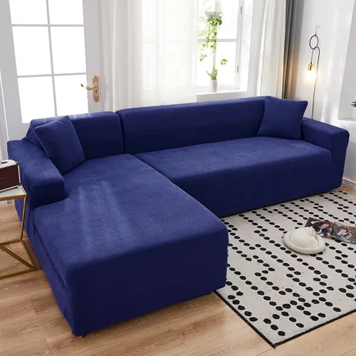 Vista 16 de Fundas de sofá modular en L, súper elásticas, 1 pieza, fundas de sofá para 2 plazas, funda para tumbona para mascotas, azul piedra azul