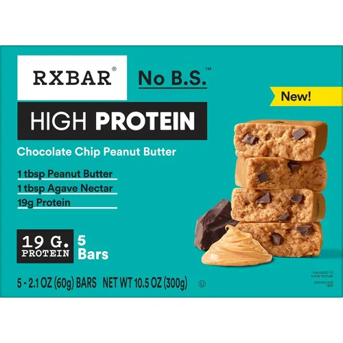 Vista 13 de RXBAR Barras altas en proteínas, 0.63 oz de proteína, sin gluten, aperitivos de proteínas, mantequilla de maní con chispas de chocolate