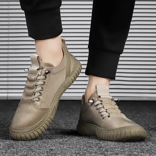 Vista 5 de Zapatillas de deporte para hombre, zapatos casuales para correr, con cordones, zapatos de trabajo, zapatos de tenis, zapatos de baloncesto, zapatos