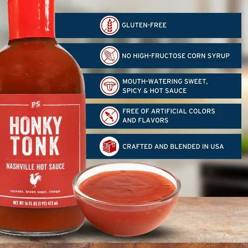 Vista 2 de PS Seasoning Honky Tonk Nashville - Salsa picante de cayena