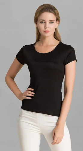 Vista 4 de CLC - Camisola de seda morera para mujer Negro