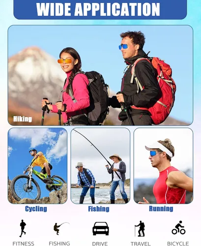 Vista 6 de 5 pares de gafas de sol polarizadas con clip sin borde gafas de conducción antirreflejos