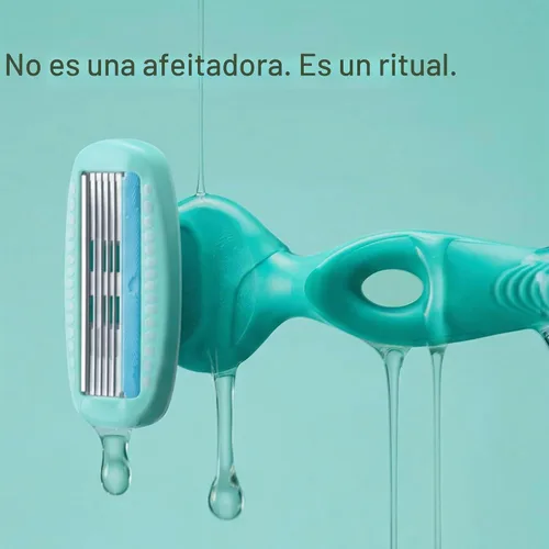 Vista 2 de Schick Hydro Silk Sensitive - Recambios de cuchillas de afeitar para mujer, 4 unidades, maquinillas de afeitar de 5 cuchillas para piel sensible