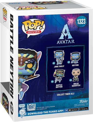 Vista 3 de Funko Pop! Movies: Avatar - Neytiri - (Battle) - Avatar: The Way of Water - Figura de vinilo coleccionable - Idea de regalo - Producto