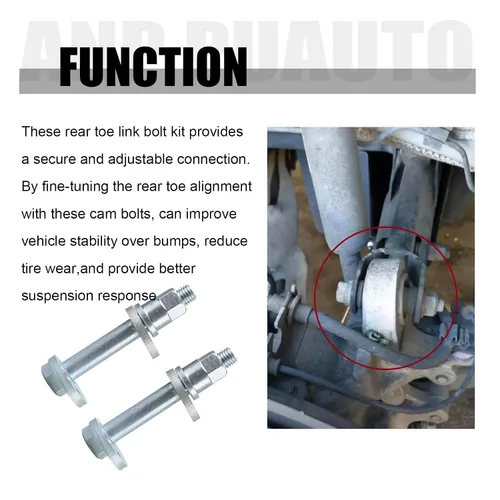 Vista 3 de 6508486AA Kit de pernos de alineación de eslabones de dedo trasero, pernos de inclinación traseros para Dodge Avenger Caliber Durango Journey