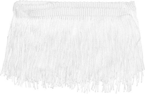 Vista 10 de Uxcell 10 yardas y 4 pulgadas beige con flecos de cadeneta - poliéster, estilo bohemio para múltiples ocasiones