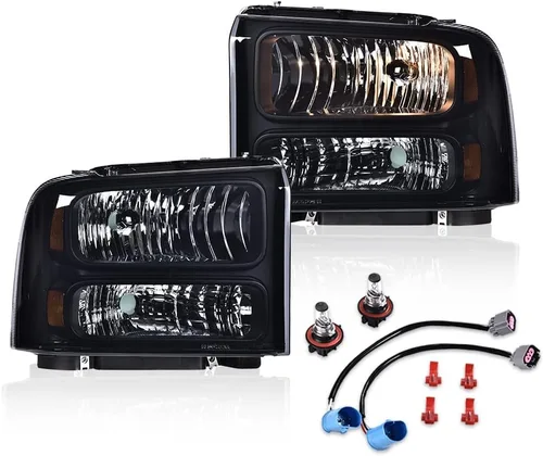 Vista 13 de G-PLUS Faros delanteros delanteros para Ford F250 F350 F450 F550 Super Duty 1999-2004; compatible con Ford Excursion 2000-2004 lente transparente