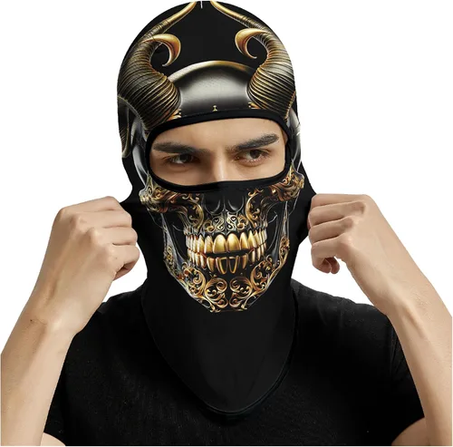 Vista 37 de Obacle Máscara Facial Pasamontañas para Hombres y Mujeres Ligera para Esquí, Caza, Ciclismo, Pesca Bear Cara Abierta Marrón