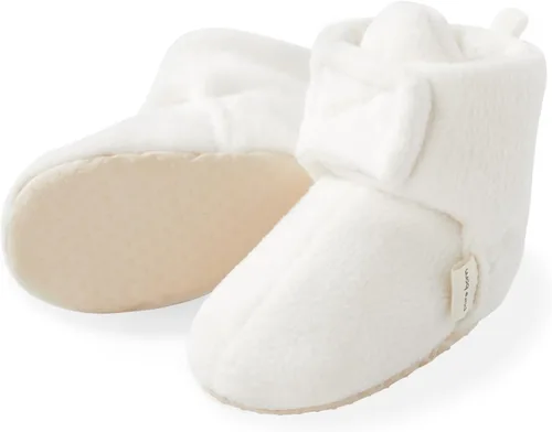 Vista 4 de pureborn Botines de invierno para bebé, de forro polar, antideslizantes, para cuna