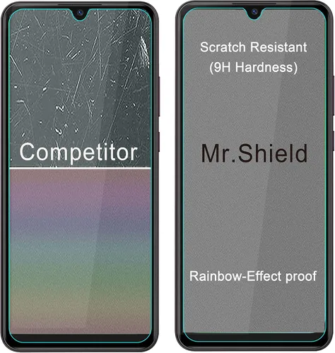 Vista 6 de Mr.Shield [Paquete de 3] Protector de pantalla diseñado para AT&T Motivate Max [vidrio templado] [vidrio japonés con dureza 9H] Japan Glass with