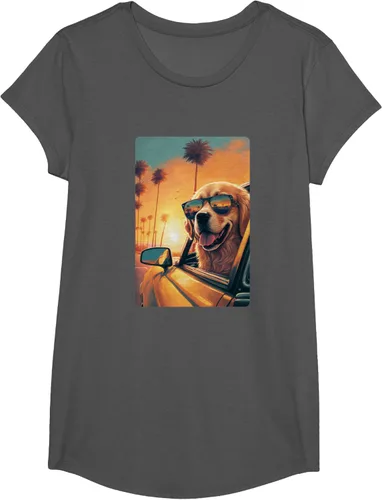 Vista 45 de Golden Retriever - Camiseta divertida de Golden Retriever con lentes, Negro