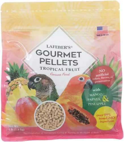 Vista 2 de LAFEBER'S Pellets gourmet de frutas tropicales, para Conures, 1.25 lb