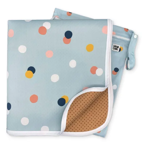 Vista 10 de Tapete resistente para salpicaduras de bebé de 51 pulgadas para debajo de la silla alta Incluye bolsa húmeda Tapete lavable de primera calidad