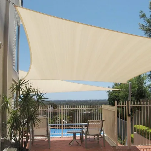 Vista 8 de E&K Sunrise - Toldo para exteriores, tipo vela, sombra, protección para rayos UV, Beige