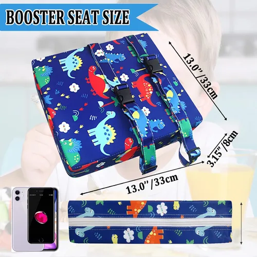 Vista 2 de Taeku Asiento elevador para mesa de comedor, silla elevadora portátil para niños pequeños, cojín creciente, almohadilla de asiento de dibujos