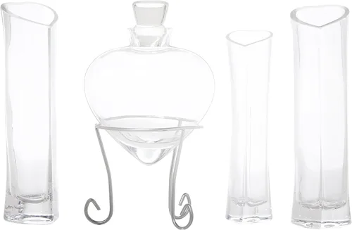 Vista 8 de Set de botellas para conservar arena con forma de corazón, para ceremonias, 8534