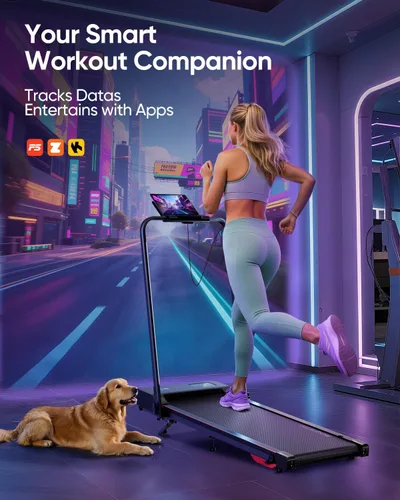 Vista 10 de Acezoe Walking pad Treadmill with Incline & Handle Bar, Folding Treadmill for Home Small Spaces, Compact Portable Under Desk Treadmill,Dual LED