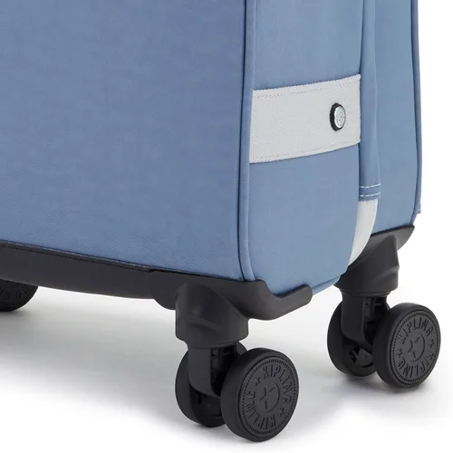 Vista 7 de Kipling Spontaneous S Softside Spinner Wheel Equipaje, tamaño cabina, correas elásticas, Cepillo Azul C